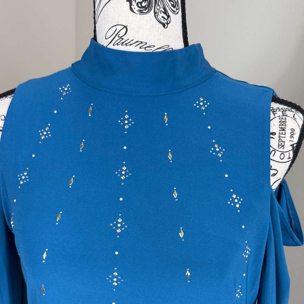 White House Black Market Elegant Blue Women's Dress - Picture 2 of 8